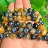Yellow Tiger Eye Stone Beads 15inch 6/8/10mm Round Spacer Beads