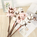 Natural Dried Cotton Flowers DIY Artificial Flowers Bouquet Home Decor