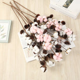 Natural Dried Cotton Flowers DIY Artificial Flowers Bouquet Home Decor