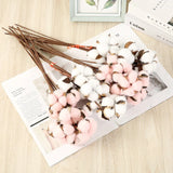 Natural Dried Cotton Flowers DIY Artificial Flowers Bouquet Home Decor