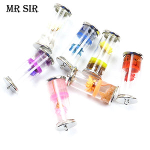 Dried Flower Glass Bottle Charms DIY Jewelry Findings Necklace Keychain Pendant