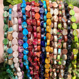 Sea Sediment Jaspers Stone Round Beads 8x10mm