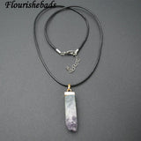 Drusy Amethyst Square Strip Pendant Crystal Healing Jewelry