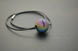 Druzy Agate Round Ball Pendant Necklace 5pcs