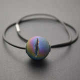 Druzy Agate Round Ball Pendant Necklace 5pcs