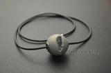 Druzy Agate Round Ball Pendant Necklace 5pcs