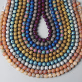 Matte Natural Druzy Agate Stone Bead Rough Round Loose Spacer Geode Beads