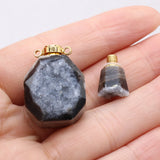 Druzy Essential oil Bottle Pendants for Jewelry Making