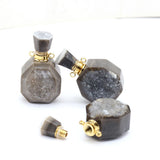 Druzy Essential oil Bottle Pendants for Jewelry Making