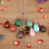 Druzy Geode Agates Oval Perfume Bottle Necklace