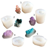 Natural Druzy Stone Quartz Rock Cluster Epoxy Resin Mold Jewelry Making