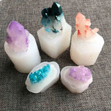 Natural Druzy Stone Quartz Rock Cluster Epoxy Resin Mold Jewelry Making