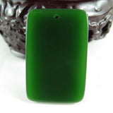 Green Stone Flower Pendant Necklace Lucky Jewelry