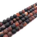 Dark Brown Coffee Red Stripe Agates Loose Bead for DIY Jewelry Making