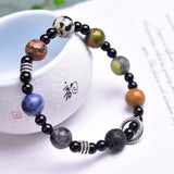 Natural Duobao Crystal Bracelet Sodalite Unakite Stone