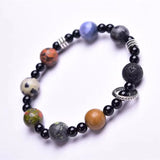 Natural Duobao Crystal Bracelet Sodalite Unakite Stone