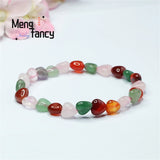 Love Agate Chalcedony Powder Bracelet for Women