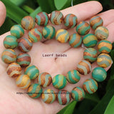 Natural Dzi Agate WaterWave Round Beads for DIY Jewelry Making