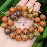 Natural Dzi Agate WaterWave Round Beads for DIY Jewelry Making