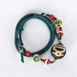 Natural Dzi Bead Pendant Necklace for Women Men