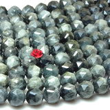 Natural Eagle's Eye Diamond Faceted Round Beads Loose Gemstones Bracelet