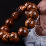 Eaglewood Bracelets Tiger Stripes Beads Wood Buddha Bracelet Men Women Jewelry