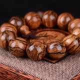 Eaglewood Bracelets Tiger Stripes Beads Wood Buddha Bracelet Men Women Jewelry