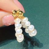 Natural 4-5mm Donut Earrings with Multiple Ways to Wear