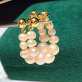 Natural 4-5mm Donut Earrings with Multiple Ways to Wear