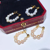 Natural 4-5mm Donut Earrings with Multiple Ways to Wear