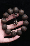 Natural Ebony Bead Bracelet Lucky 20mm Buddhist Meditation Rosary