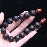 Natural Ebony Bracelet, 15mm Auspicious Cloud Beads