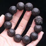 Natural Ebony Bracelet with Key and Auspicious Cloud Beads