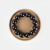 Natural Ebony Buddhist Prayer Beads Bracelet with Purple Sandalwood