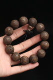Ebony Wood Bead Bracelet, Yoga Charm, Tibetan Lucky Beads