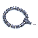 Men's Natural Ebony Wood Bead Bracelet Charm Jewelry Gift