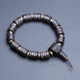 Men's Natural Ebony Wood Bead Bracelet Charm Jewelry Gift