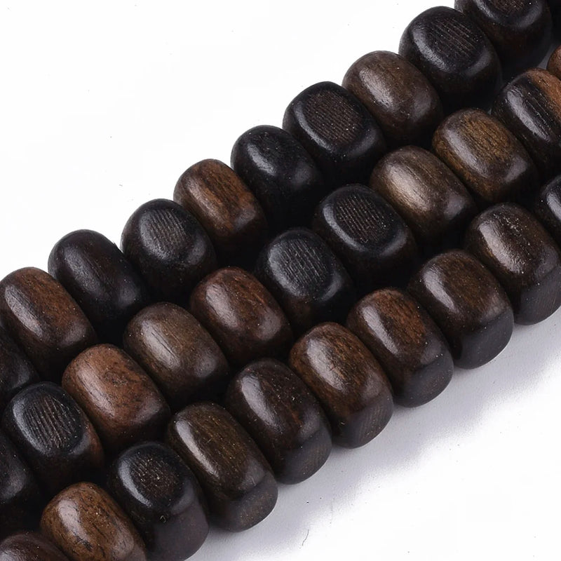 Natural Ebony Wood Beads Square Heishi Beads Jewelry Making DIY 108pcs/strand