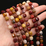Natural Egg Yolk Stone Beaded Faceted Round Shape Beads 8mm