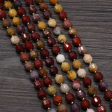 Natural Egg Yolk Stone Beaded Faceted Round Shape Beads 8mm