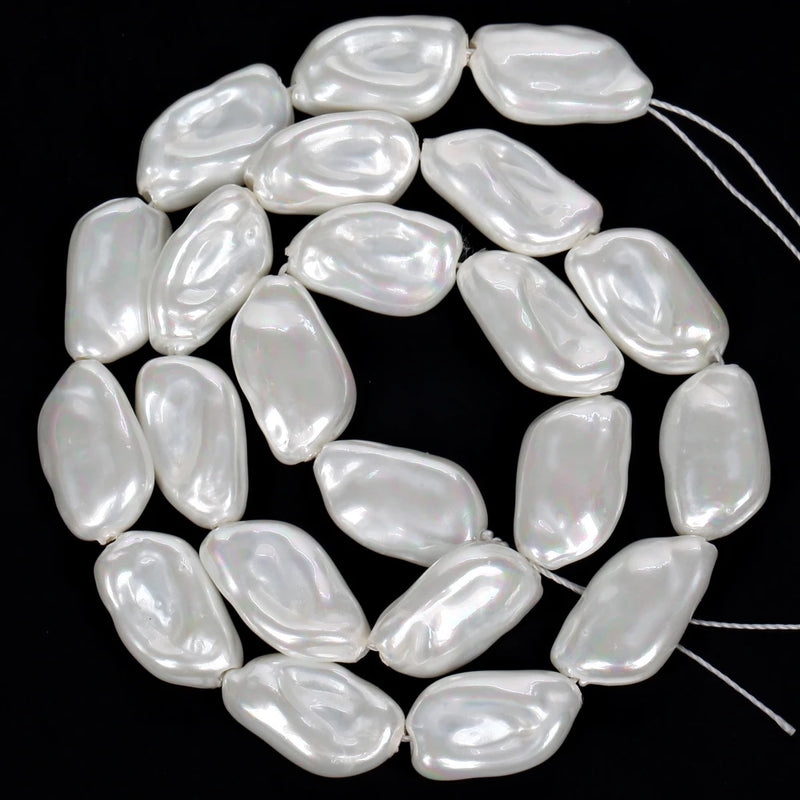 Baroque Pearl Shell Beads for Jewelry Making DIY - Square Beads