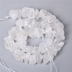 10-13mm Clear Quartz Beads Loose Freeform Gravel Bead