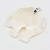 Natural Elephant Shape Mother of Pearl Shell Pendant for DIY Jewelry Making