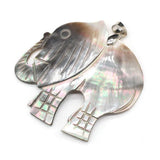 Natural Elephant Shape Mother of Pearl Shell Pendant for DIY Jewelry Making