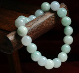 Emerald 10MM Beads Bracelet Elastic Necklace DIY Luck Amulet