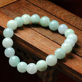 Emerald 10MM Beads Bracelet Elastic Necklace DIY Luck Amulet