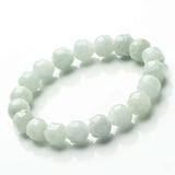 Natural Emerald 10MM Orchid Beads Elastic Bracelet Jade Round Necklace