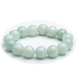 Natural Emerald 10mm Luck Beads Elastic Bracelet Jewelry Accessories