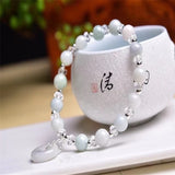 Emerald Bracelet Drop Luck Amulet Jade Stone Bracelet Gift