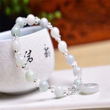 Emerald Bracelet Drop Luck Amulet Jade Stone Bracelet Gift